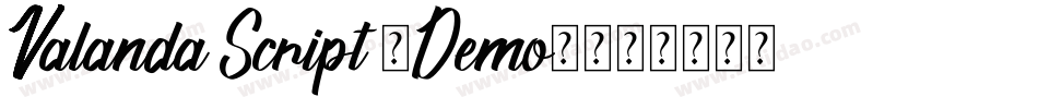 Valanda Script (Demo)字体转换